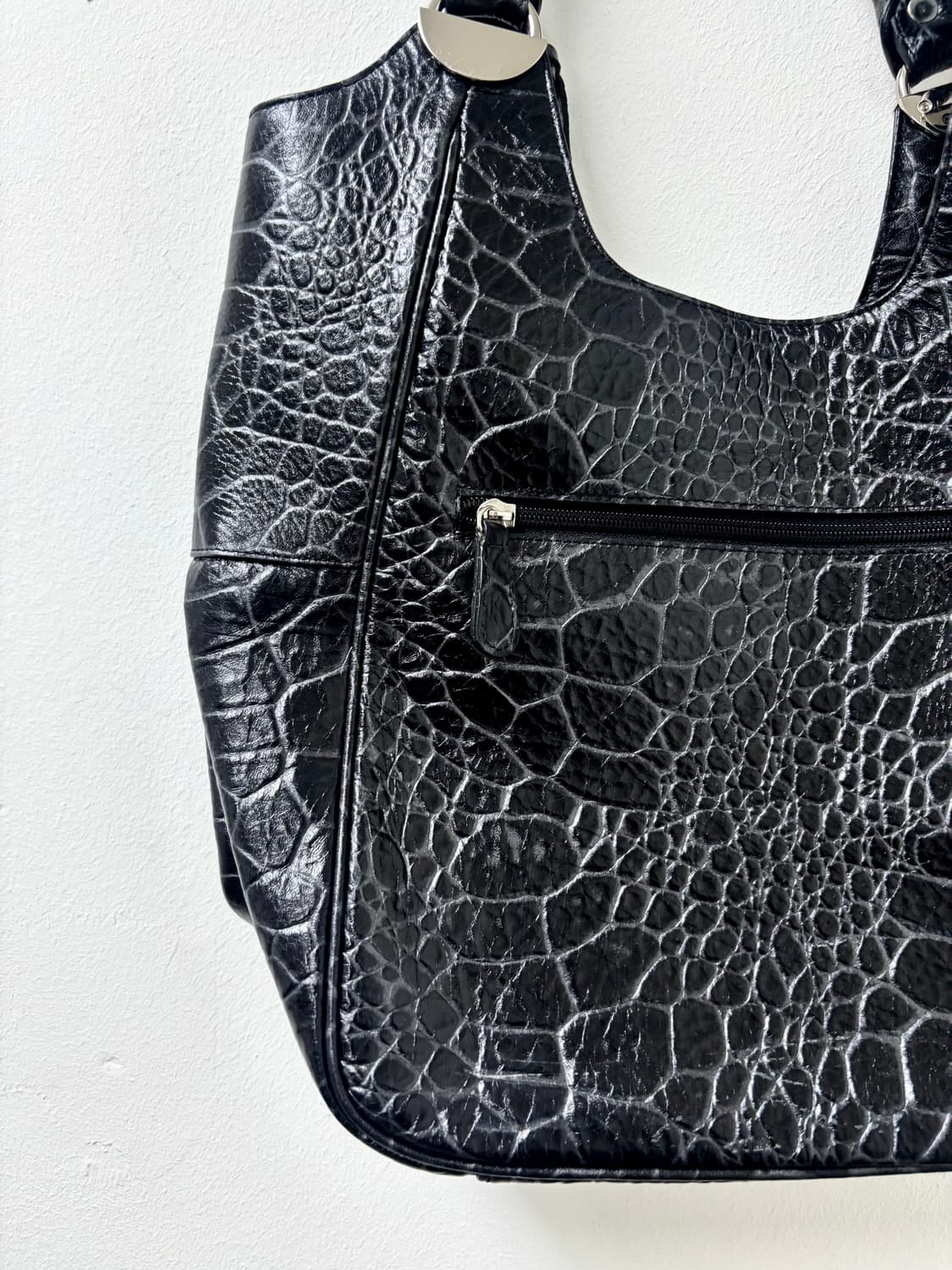 “Vintage” Y2K Snake Pattern Black Leathe 상품이미지4