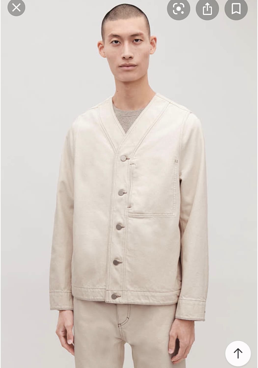 코스 카라리스데님자켓 아이보리 상품이미지1