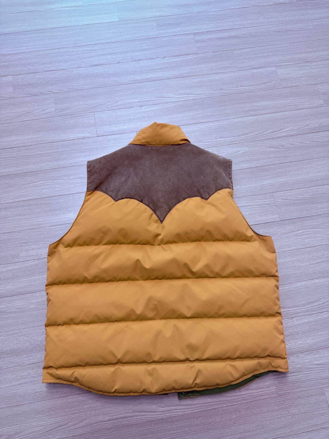 rrl 더블알엘 퀄팅 다운 베스트 옐로우 xl 상품이미지6