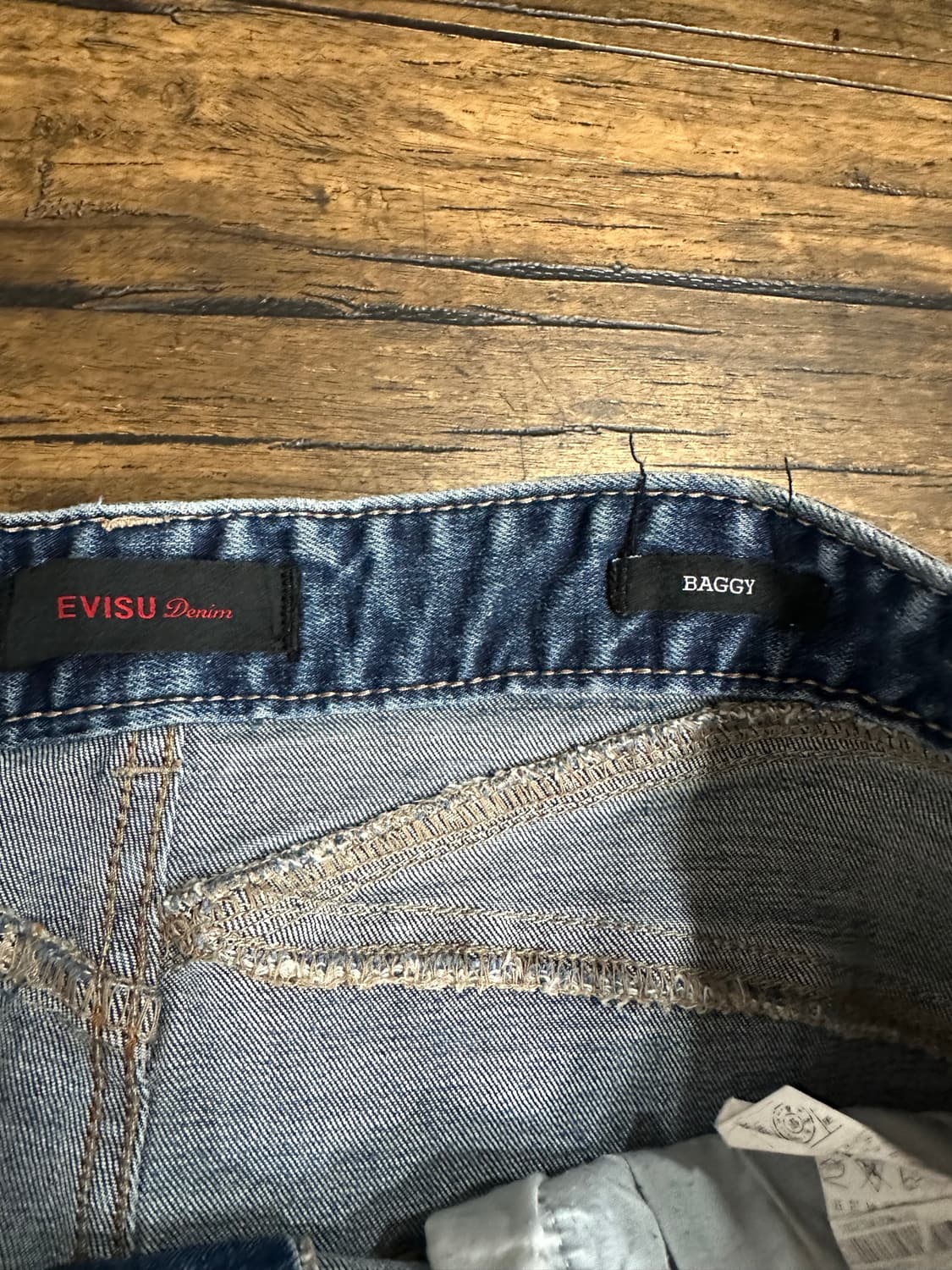 에비수 EVISU Denim 배기핏 데님 팬츠 34인치 상품이미지9