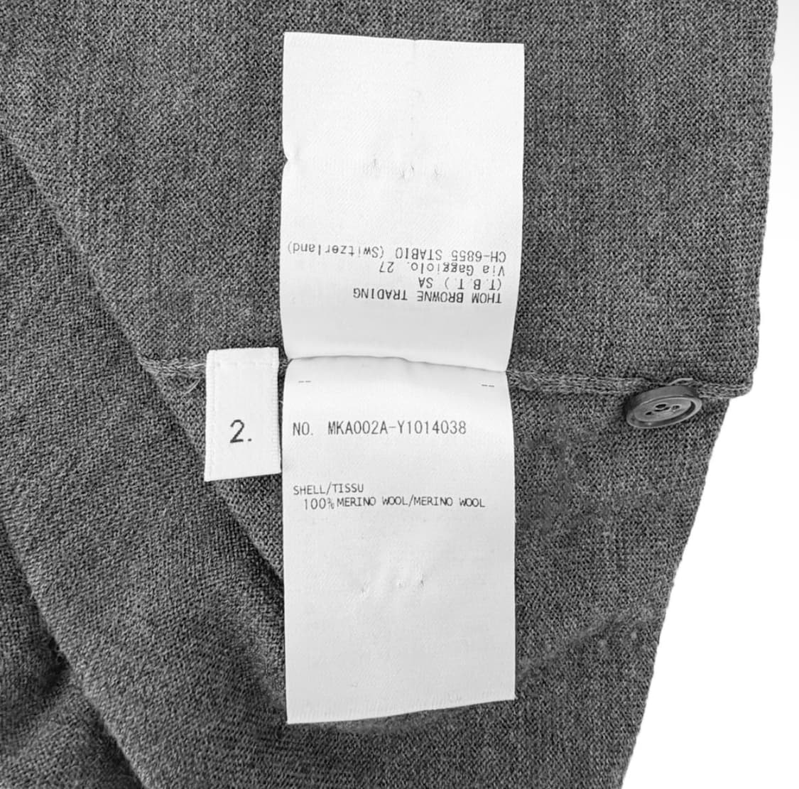 [2사이즈] 톰브라운 남성 사선완장 메리노울 니트 티셔츠 미디움 그레이 상품이미지10
