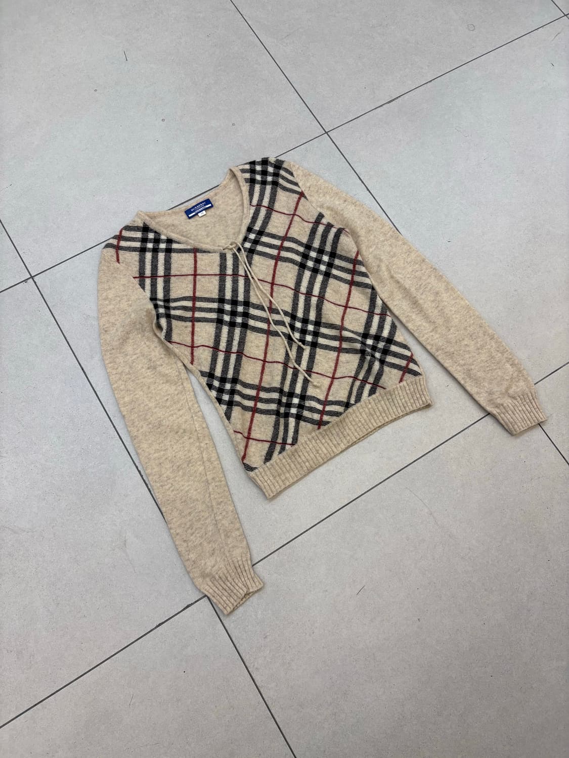 버버리 블루라벨 노바체크 울니트 롱슬리브 상품이미지2