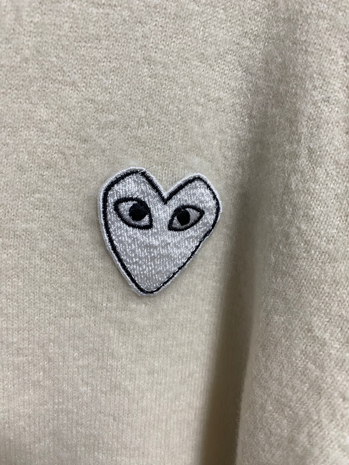 꼼데가르송 아이보리 화이트와펜 가디건 M 상품이미지5