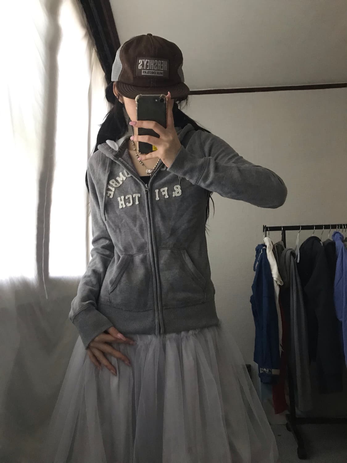 아베크롬비 그레이 딱붙핏 후드집업 상품이미지6