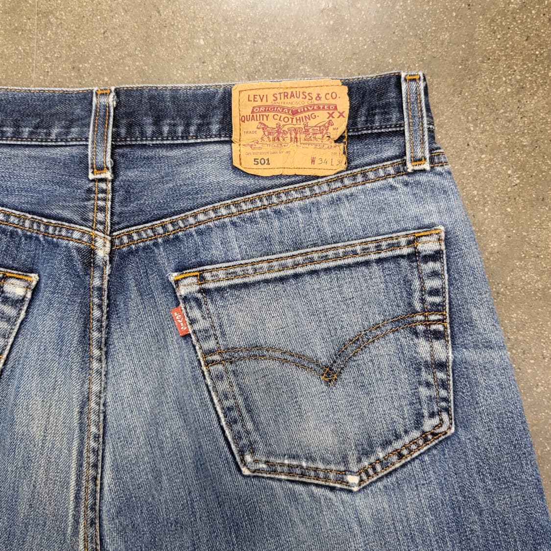 Levi's 리바이스 501 빈티지 데미지 워싱 청바지 상품이미지7