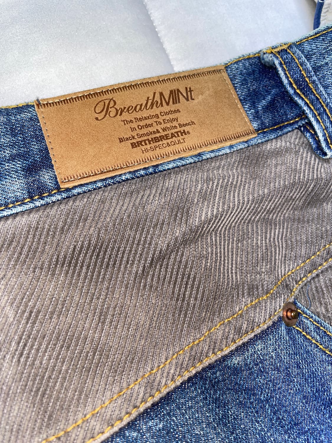 BreathMINt corduroy patch denim pants 상품이미지5