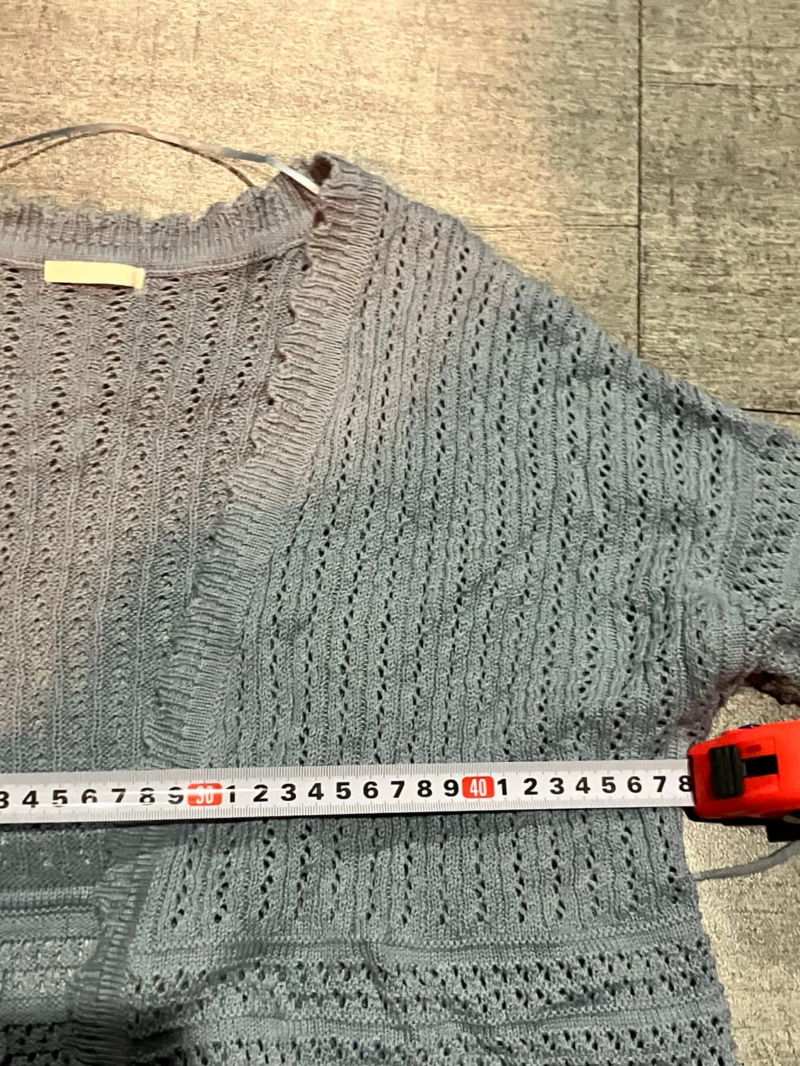 일본빈티지 하구미모리걸 달천깔페어리 셔링 니트가디건 스카이블루 상품이미지4