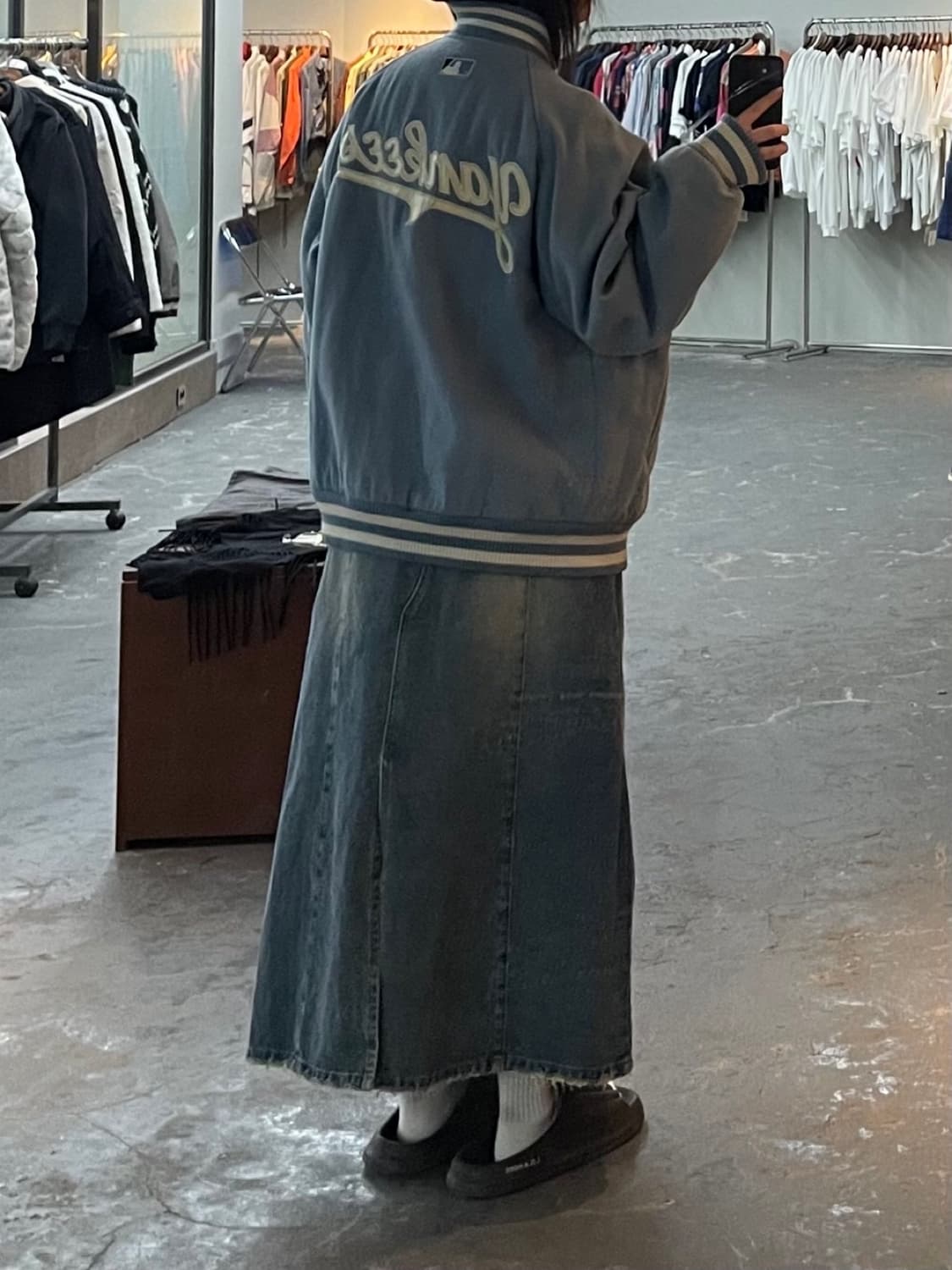 WWS MLB 양키스 라이트블루 울 바시티 자켓 H1180 상품이미지2