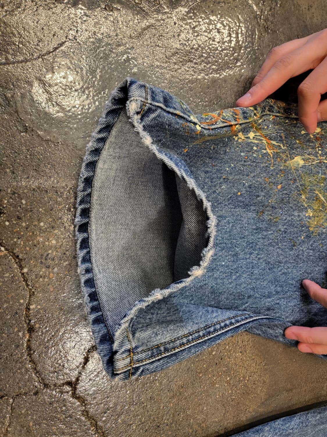 페인팅 데님 _오렌지 상품이미지6