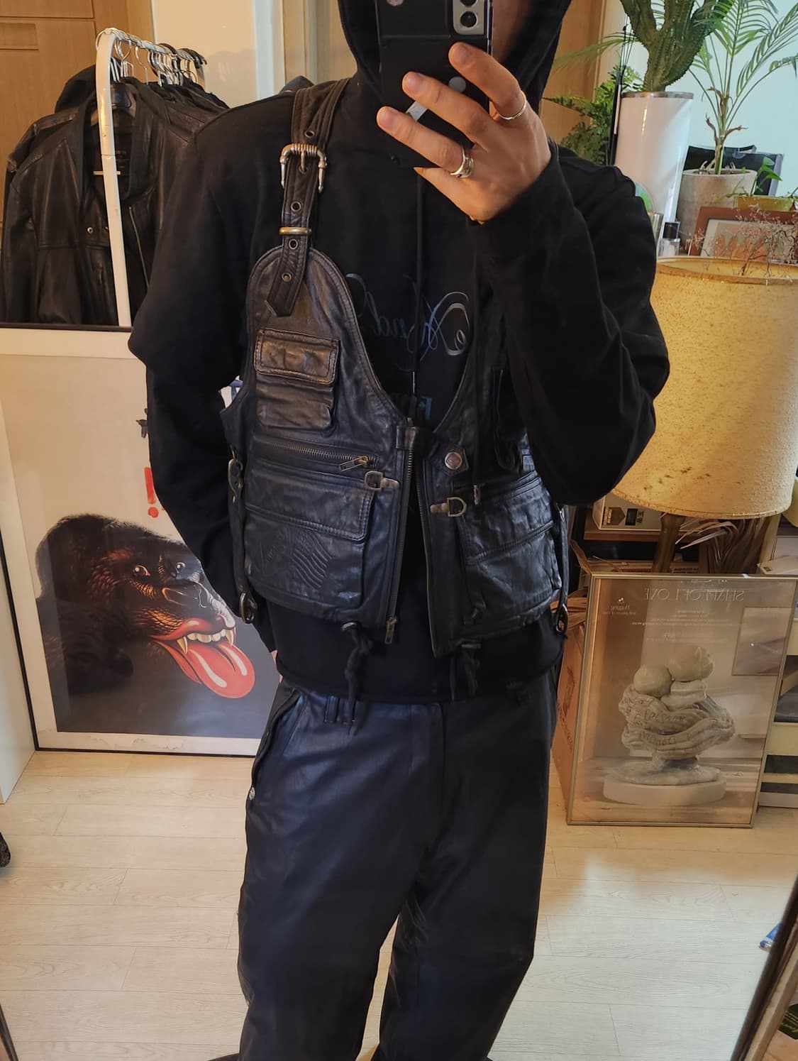 빈티지 레더 베스트 /r13/언더마이카/크롬하츠/erd/언더커버/넘버나인 상품이미지8