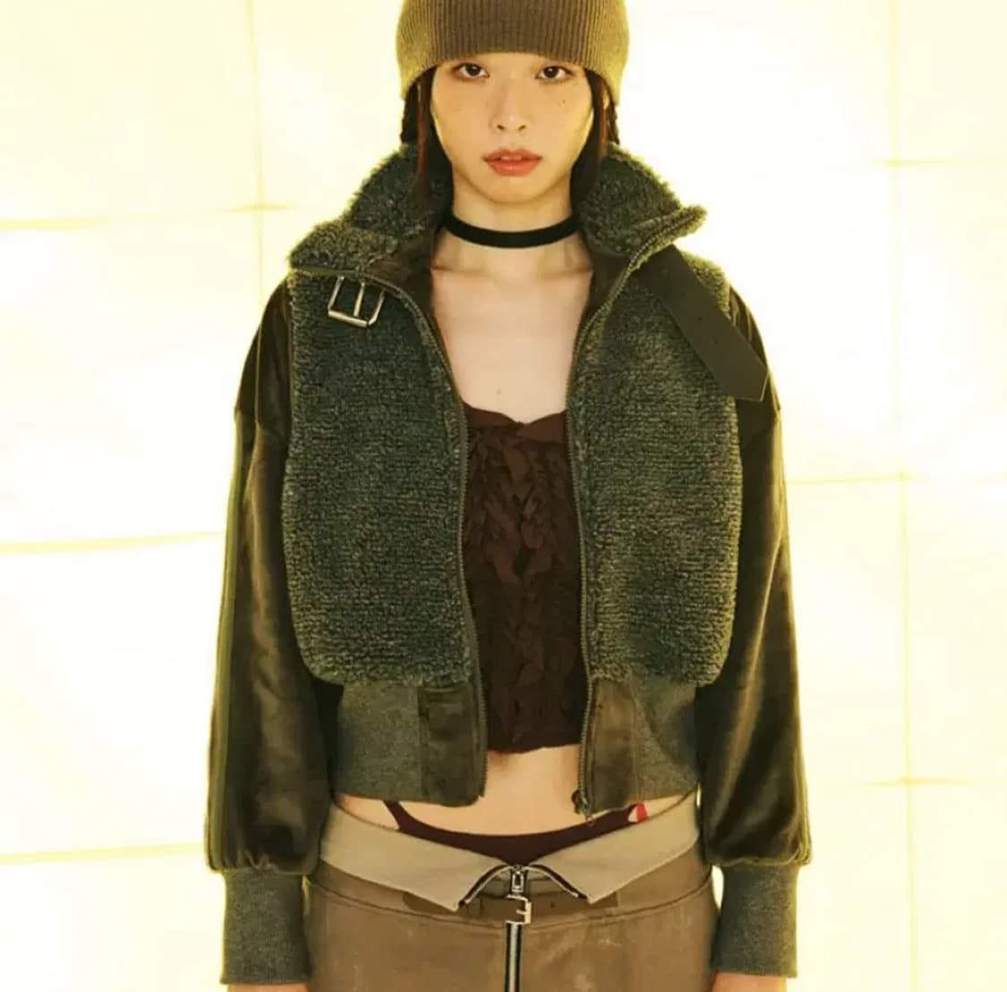 KYO 스포티 무스탕 트랙 자켓  카키(size 2) 상품이미지1