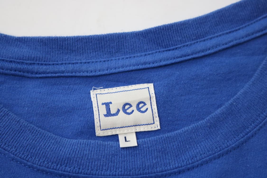 Lee 리 빈티지 옐로우 박스 로고 블루 반팔 티셔츠 (L) 상품이미지7