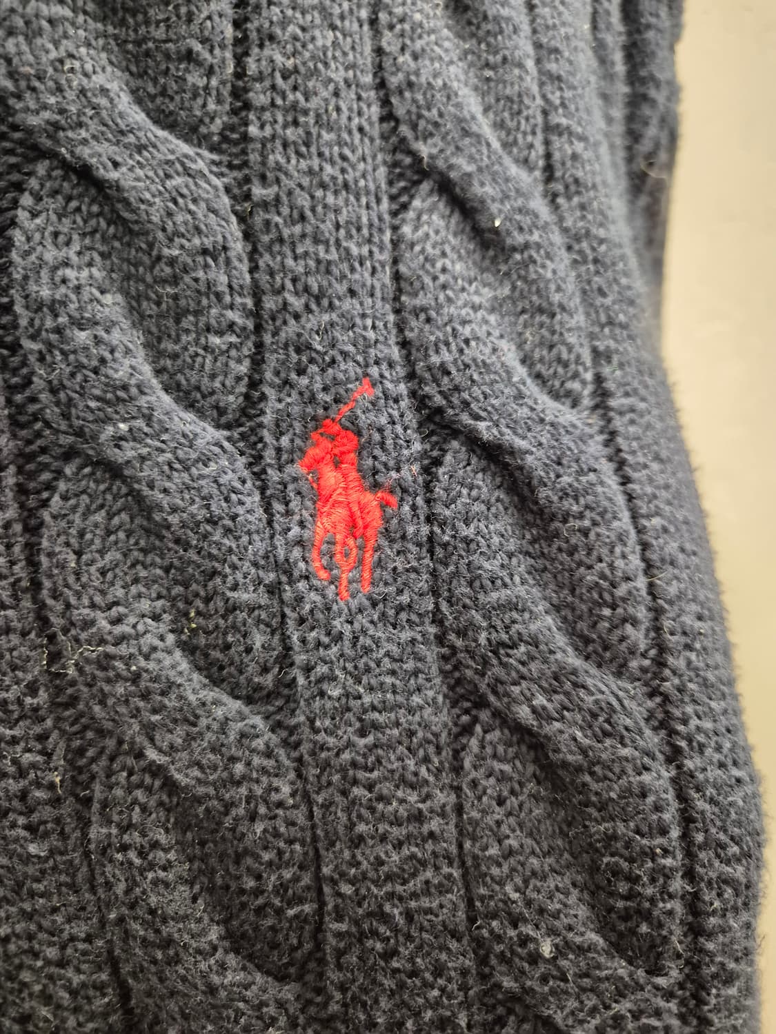 폴로 랄프로렌 꽈배기 니트 네이비 M 상품이미지4