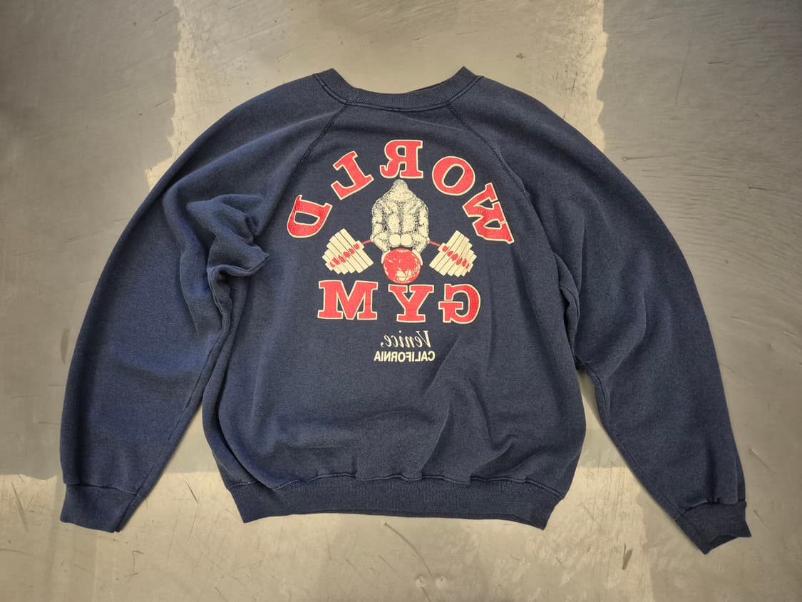 90s WORLD GYM 스웻 셔츠 상품이미지2