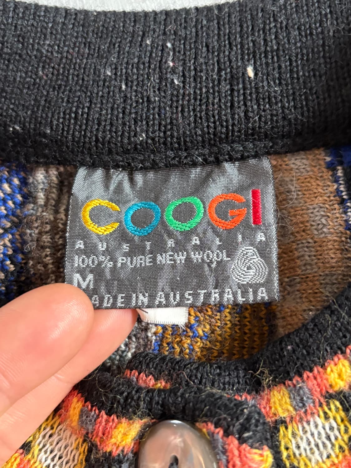 Coogi 쿠지 멀티컬러 케이블 니트 가디건 상품이미지5