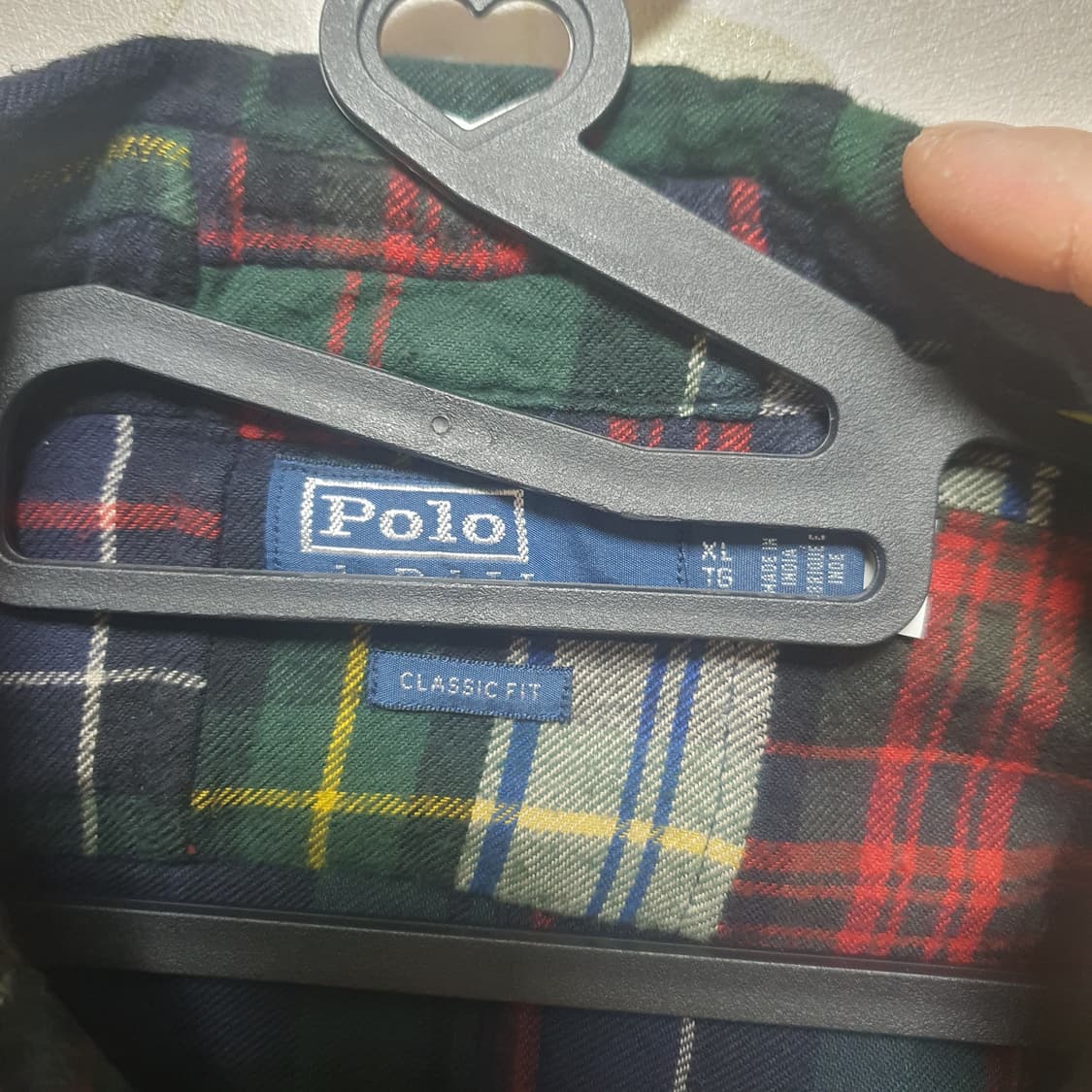 폴로 랄프로렘 플라넬 패치워크 셔츠 판매합니다. 상품이미지4