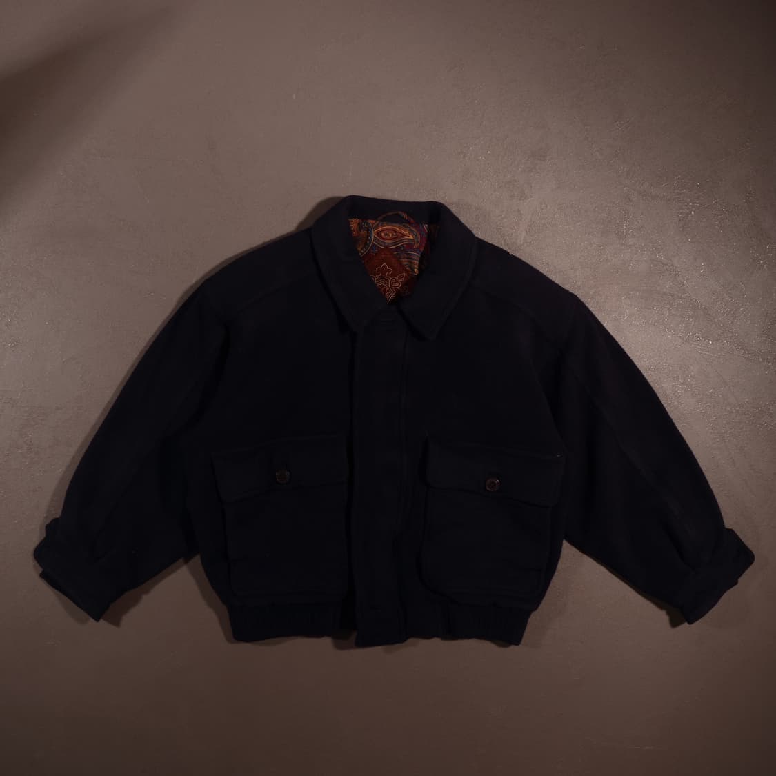 일본빈티지 울 블루종 봄버자켓 상품이미지1