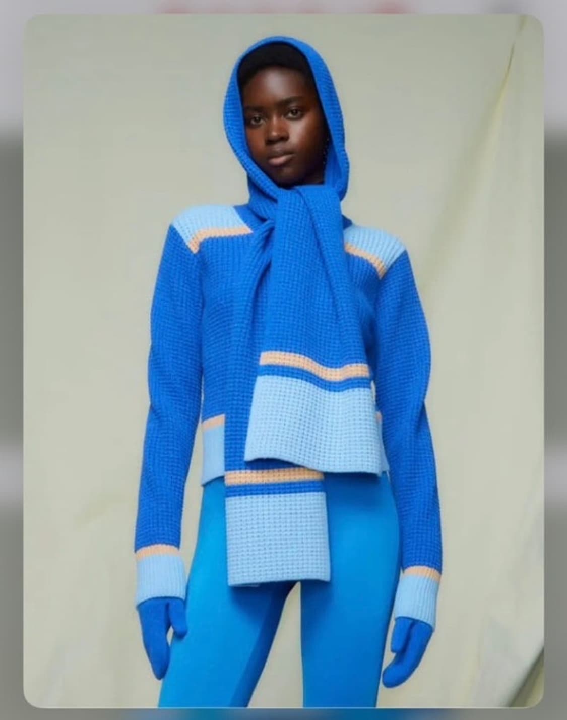 마르니 X 유니클로 니트 후드 머플러 상품이미지3