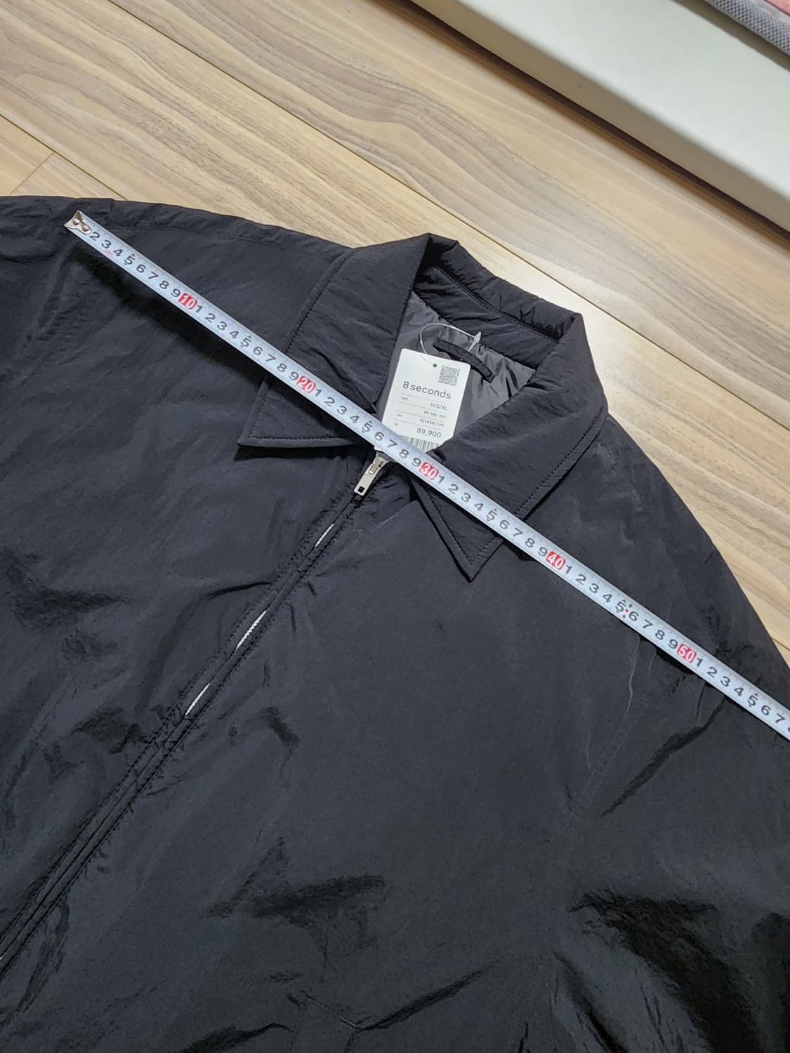 에잇세컨즈패디드블루종자켓점퍼블랙xl 상품이미지7