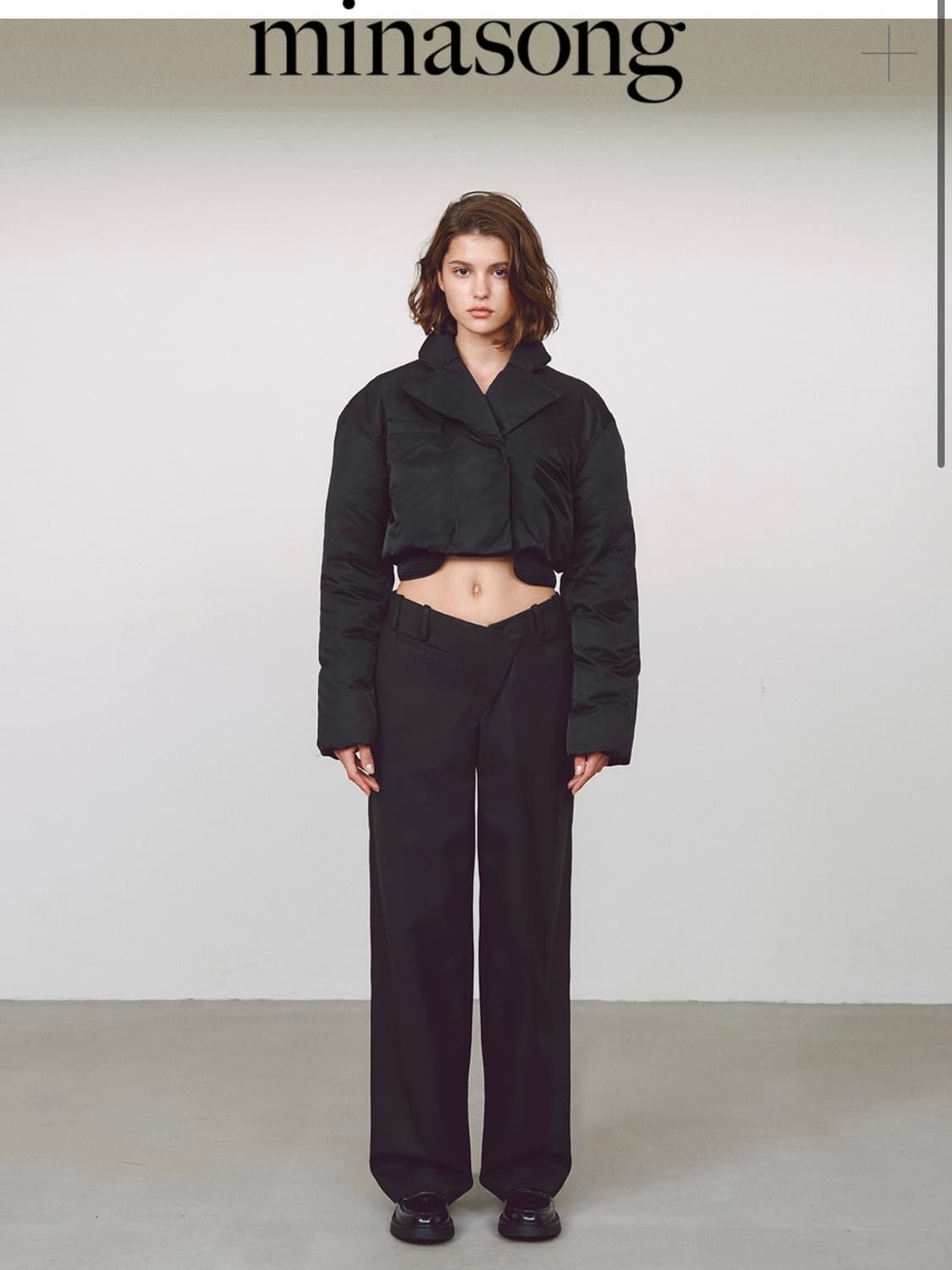 minasong / 민아송 크롭 푸퍼 자켓 상품이미지2