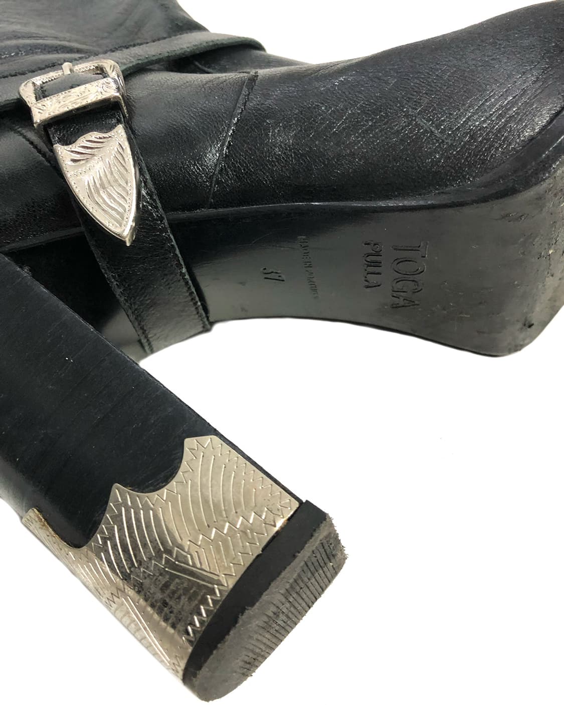 TOGA PULLA 시그니처 은장 웨스턴 부츠 힐 상품이미지6