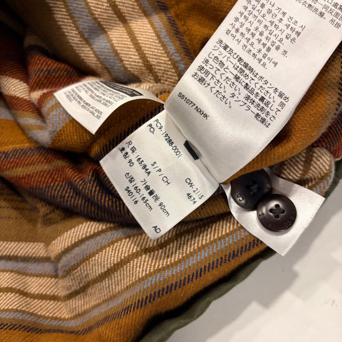 [S] 리바이스 코듀로이 카라 왁스 워크 자켓 그린 D793 상품이미지8