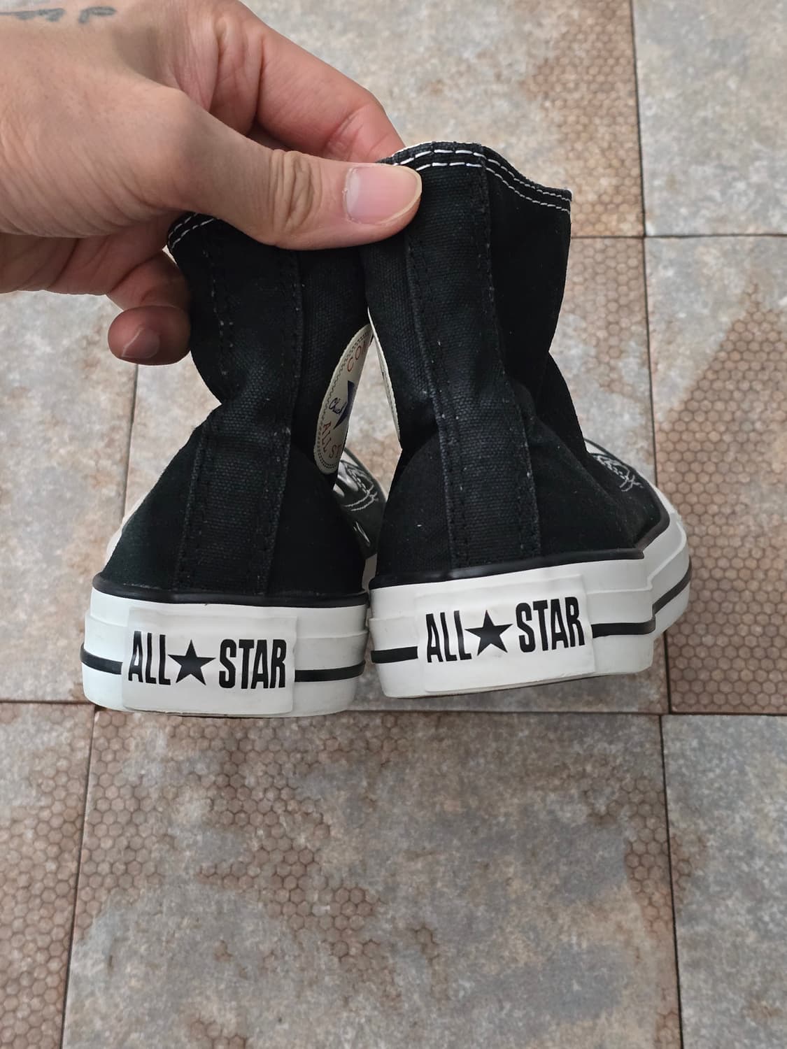 (230)컨버스 척테일러 올스타 하이 검흰  상품이미지8