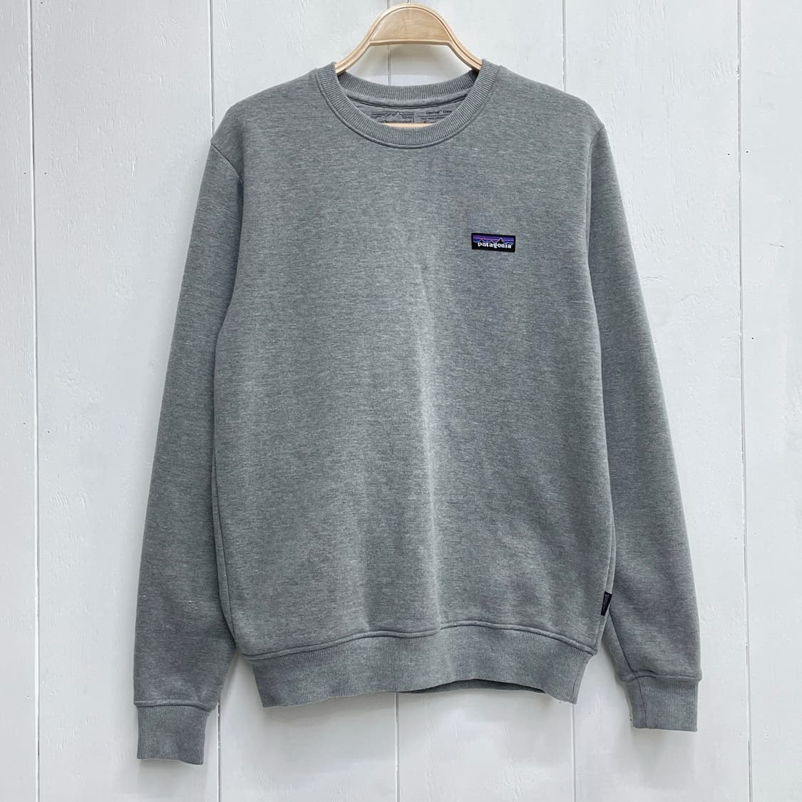 파타고니아 P-6 로고 멜란지 그레이 맨투맨 상품이미지3