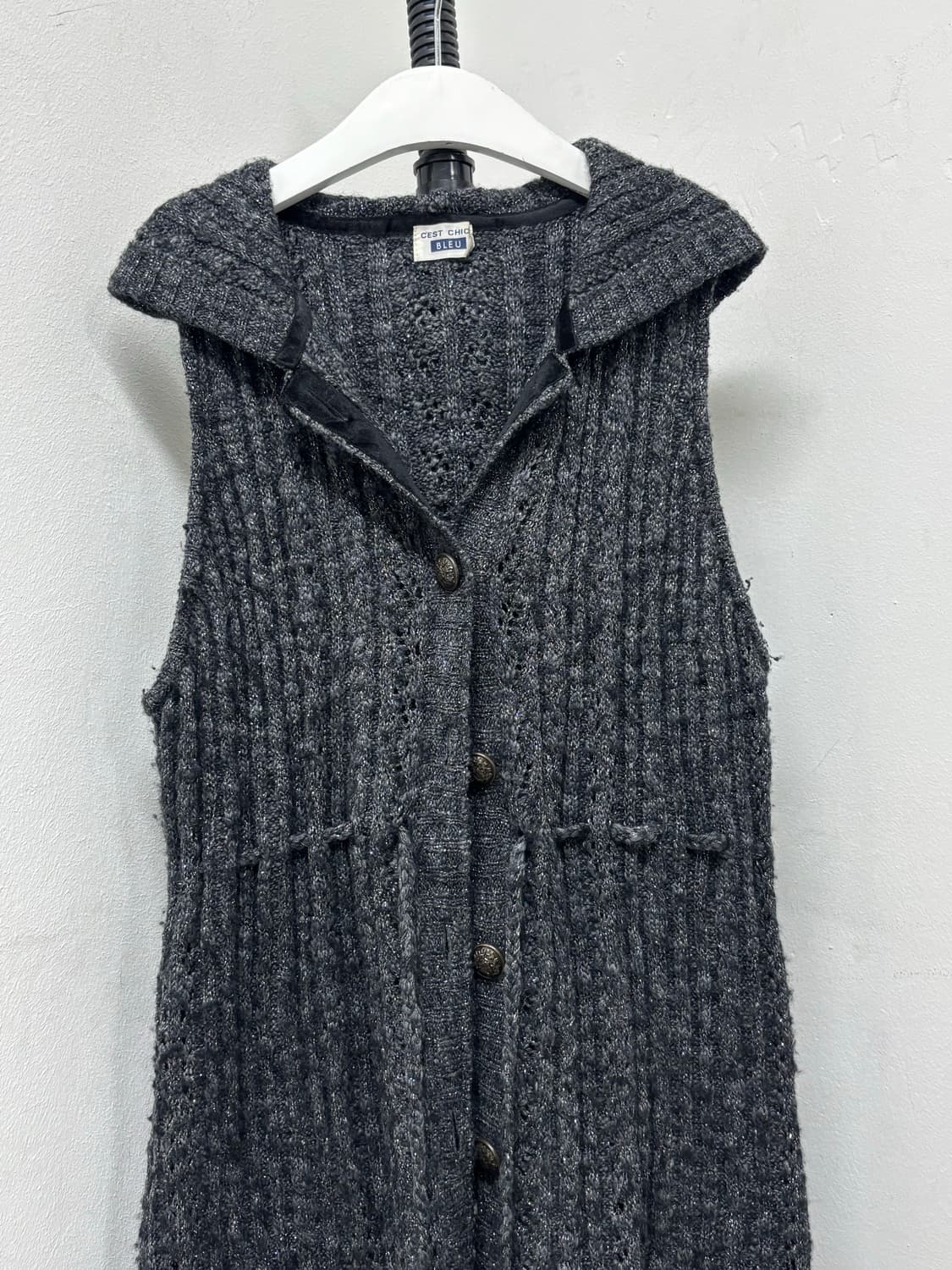 Grunge Fairy Long Hoodie Knit Cardigan 상품이미지6