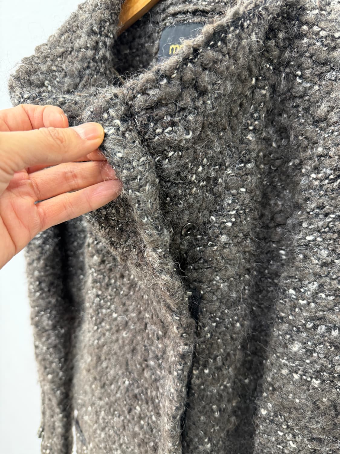 정품) 마쥬 트위드 자켓 브라운 55-66 상품이미지5