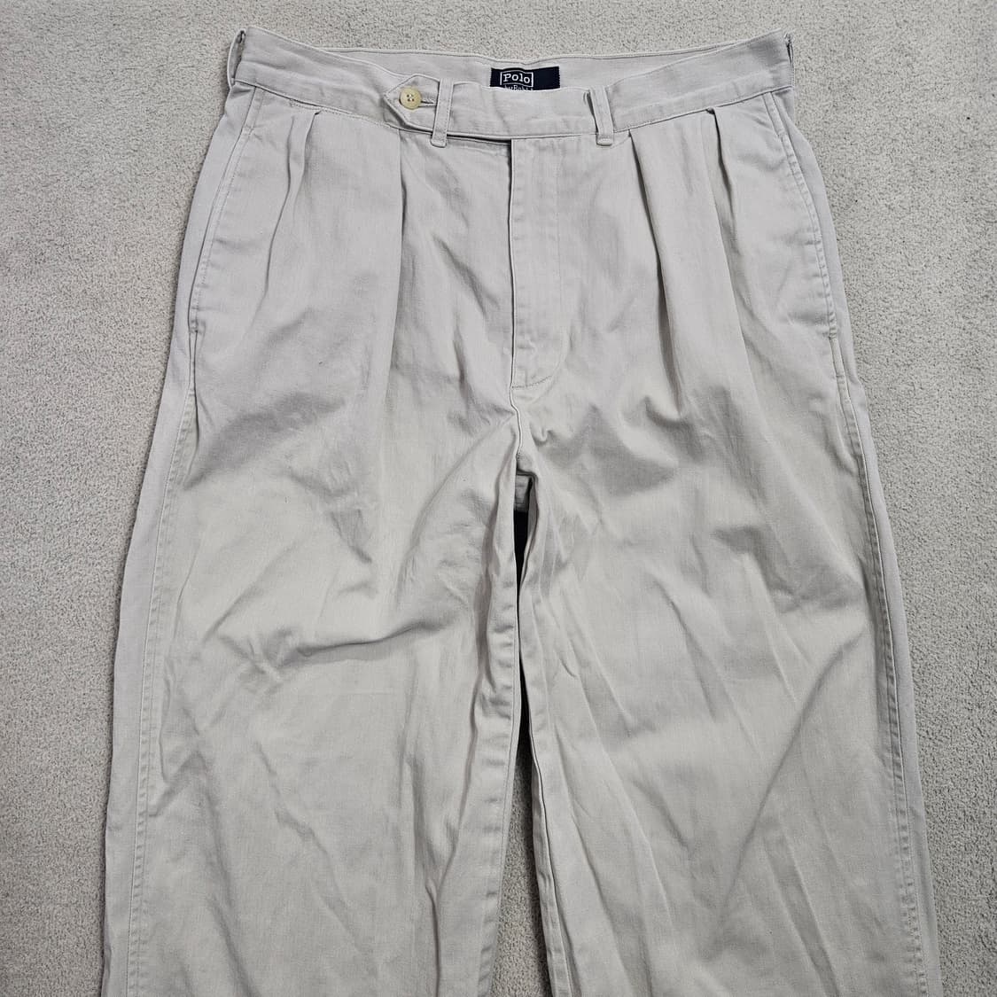 90s 폴로 랄프 로렌 투턱 치노 팬츠 32 30 Made in USA 상품이미지3