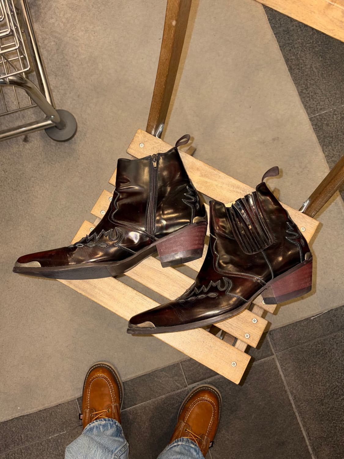 Italy Handmade aging western boots (275) 상품이미지5