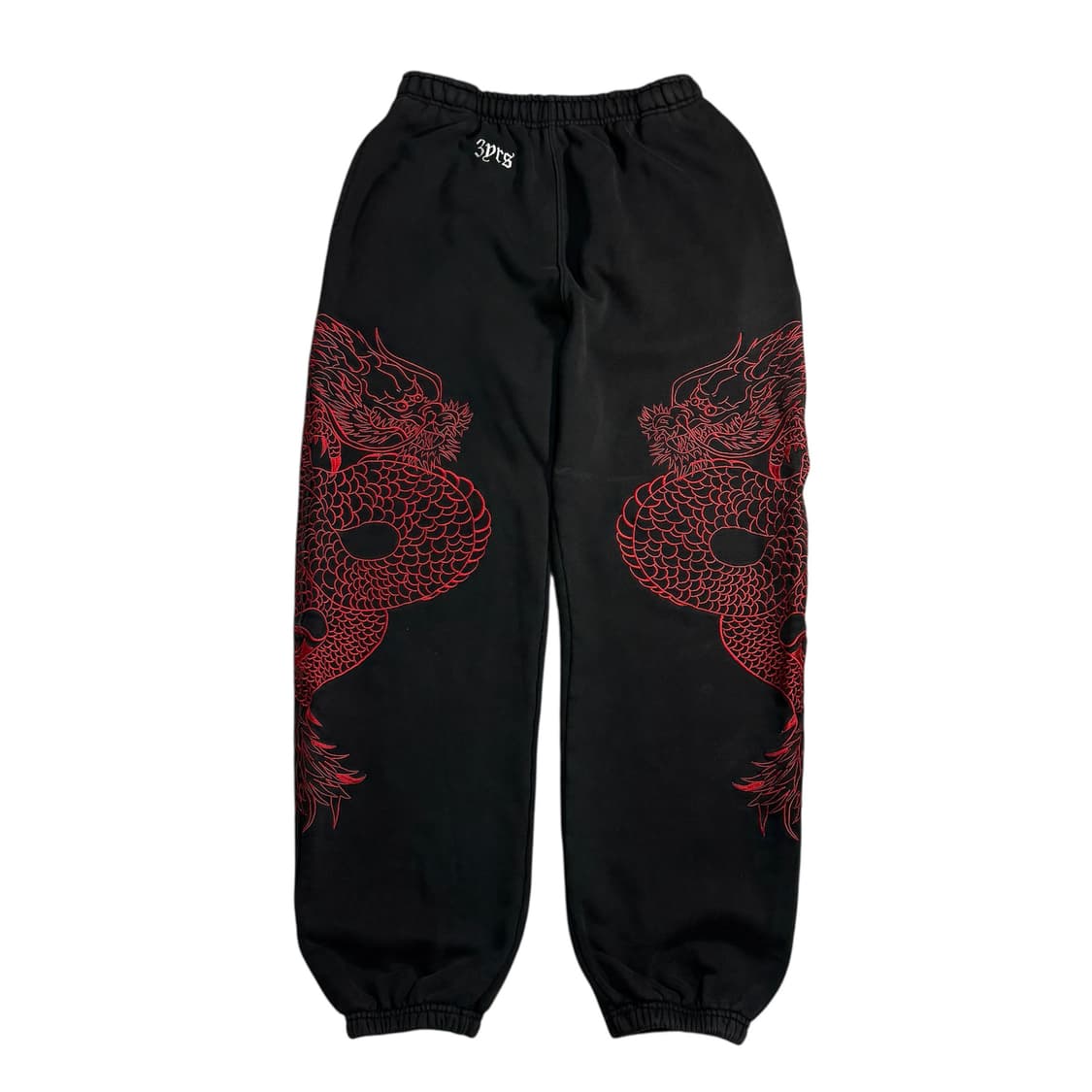 떠그클럽 오리엔탈 용자수 스웨트팬츠 블랙 상품이미지1