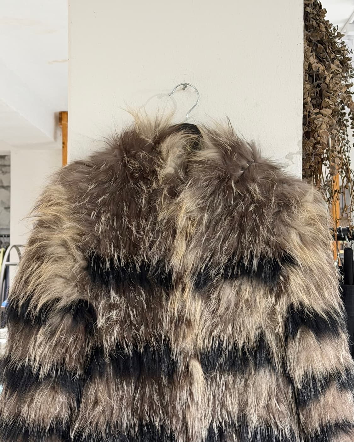 이자벨마랑 브라운 폭스 라쿤 퍼 후드 코트 상품이미지4