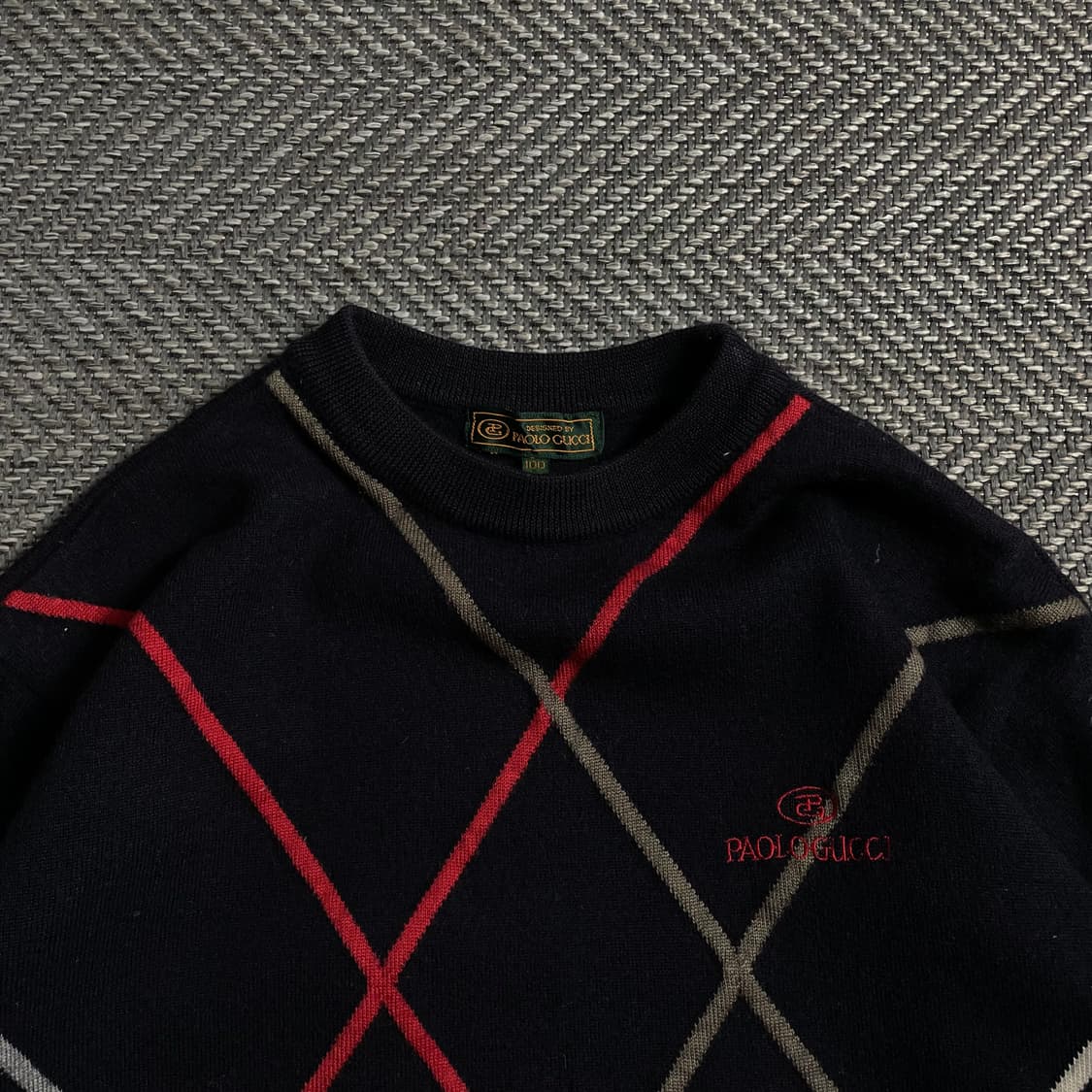 Paolo Gucci 아카이브 아가일 패턴 니트 y 4666 상품이미지5