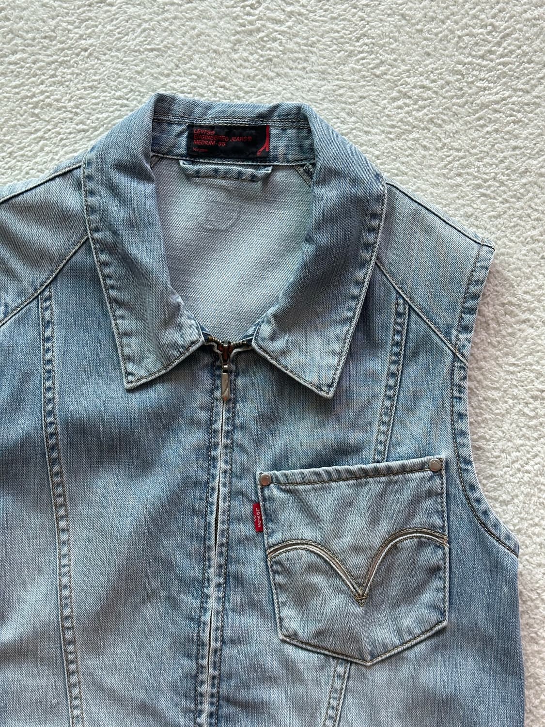 00‘s 리바이스 엔지니어드 데님조끼 데님베스트 자켓 상품이미지2
