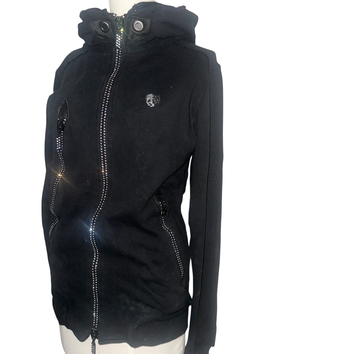 Black Gyaru Hood zip-up 상품이미지2