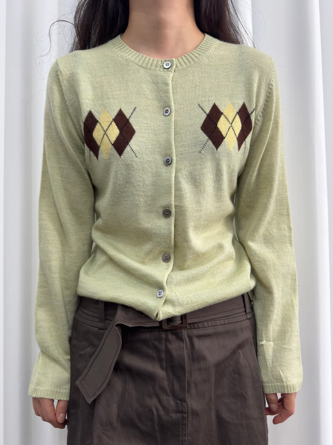 argyle cardigan 상품이미지1