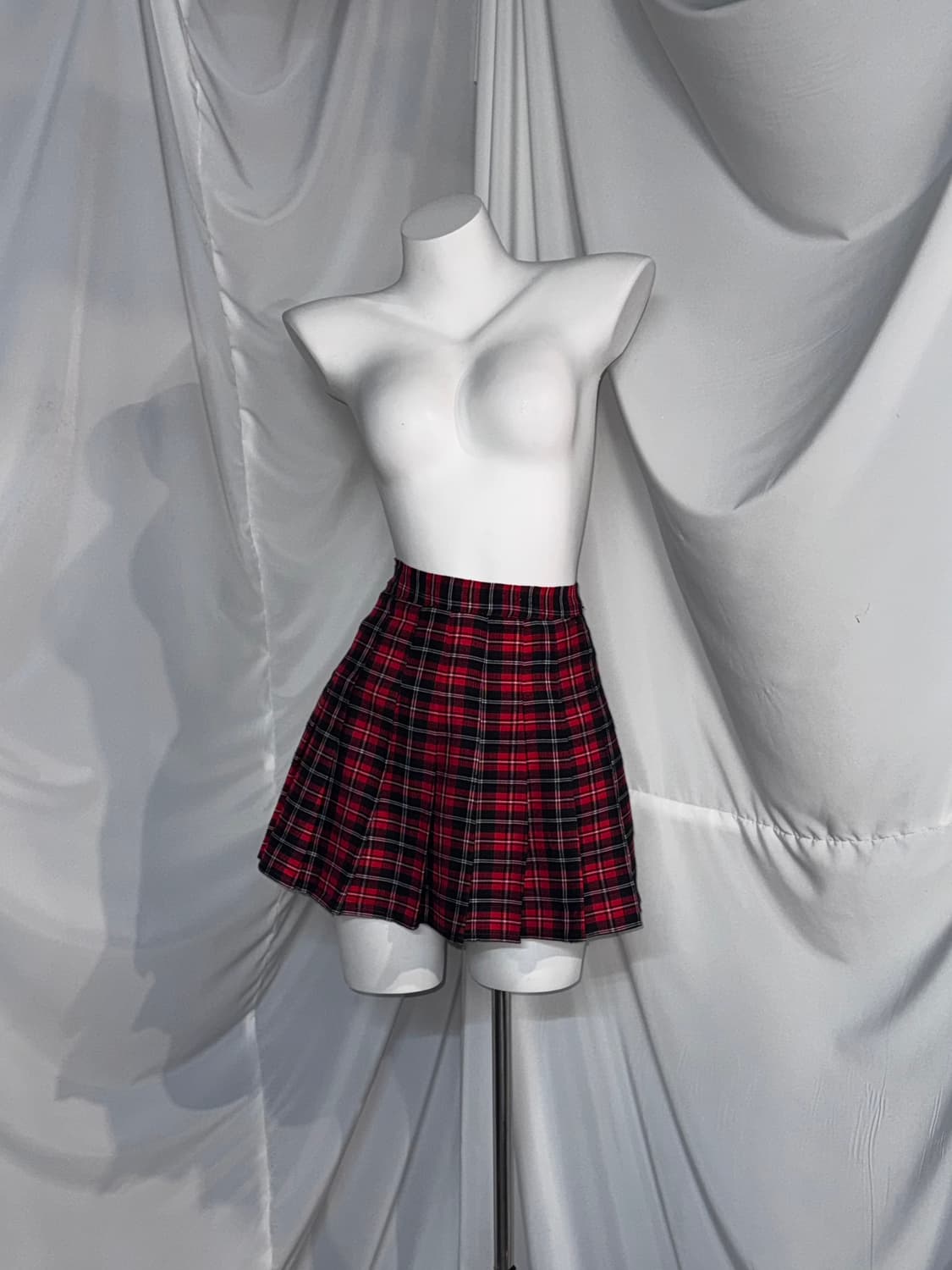 5351 나나깔 펑크 레드체크 아일렛 코디세트 상품이미지2