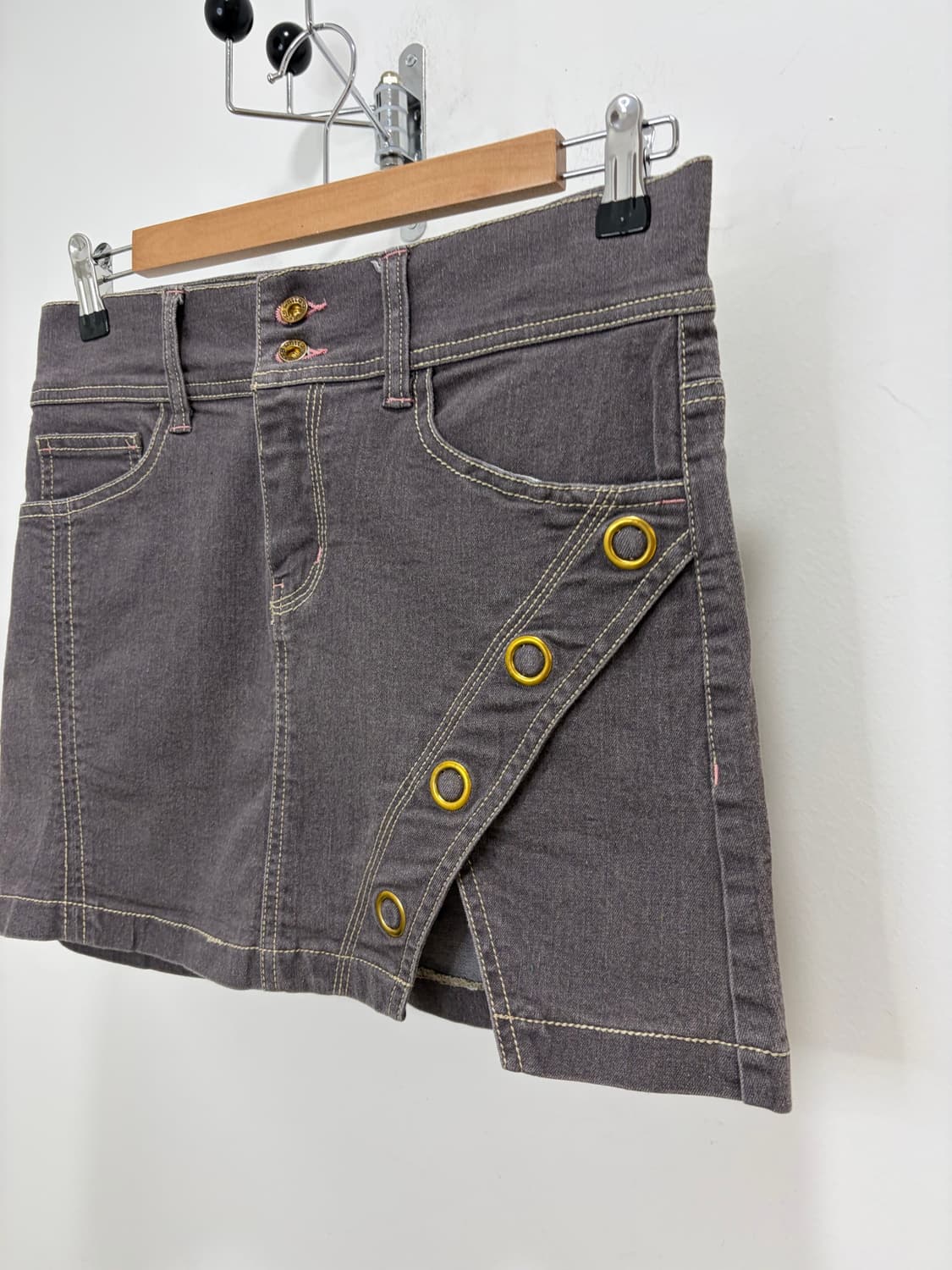  Anita Arenberg y2k 펑크아일렛 데님 스커트 치마 상품이미지5