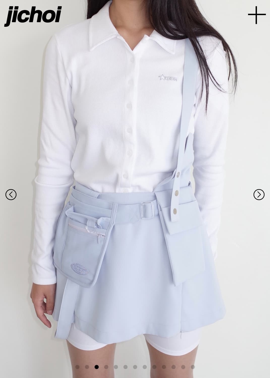 지초이 SS23 BRACES MINI SKIRT (ICE BLUE) 상품이미지2