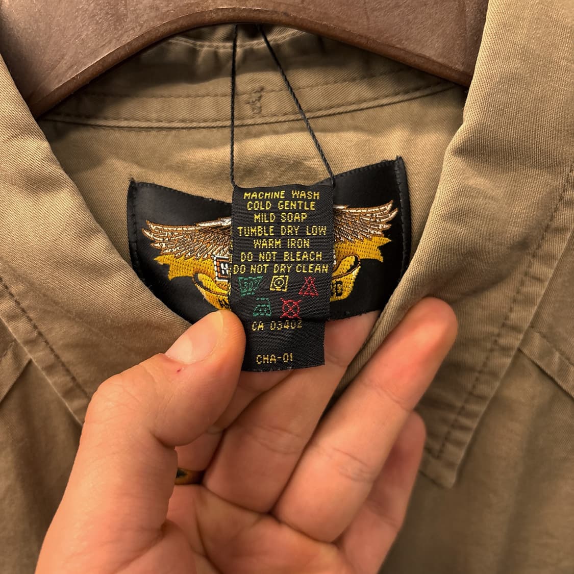 90s 할리데이비슨 러기드 이너포켓 코튼 워크셔츠 N963 상품이미지10