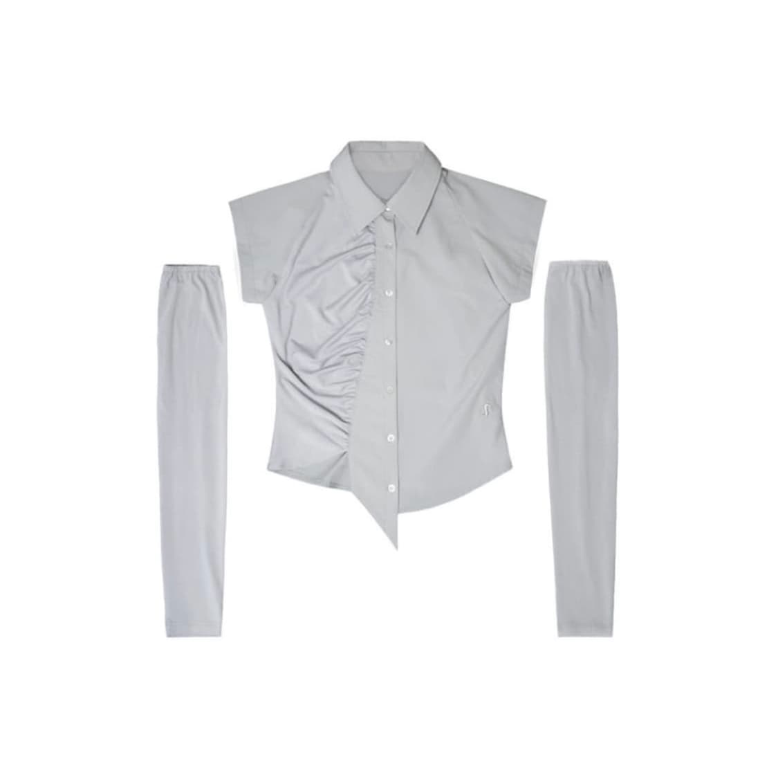 오호스 캡슬리브 워머 셔츠 그레이 상품이미지1