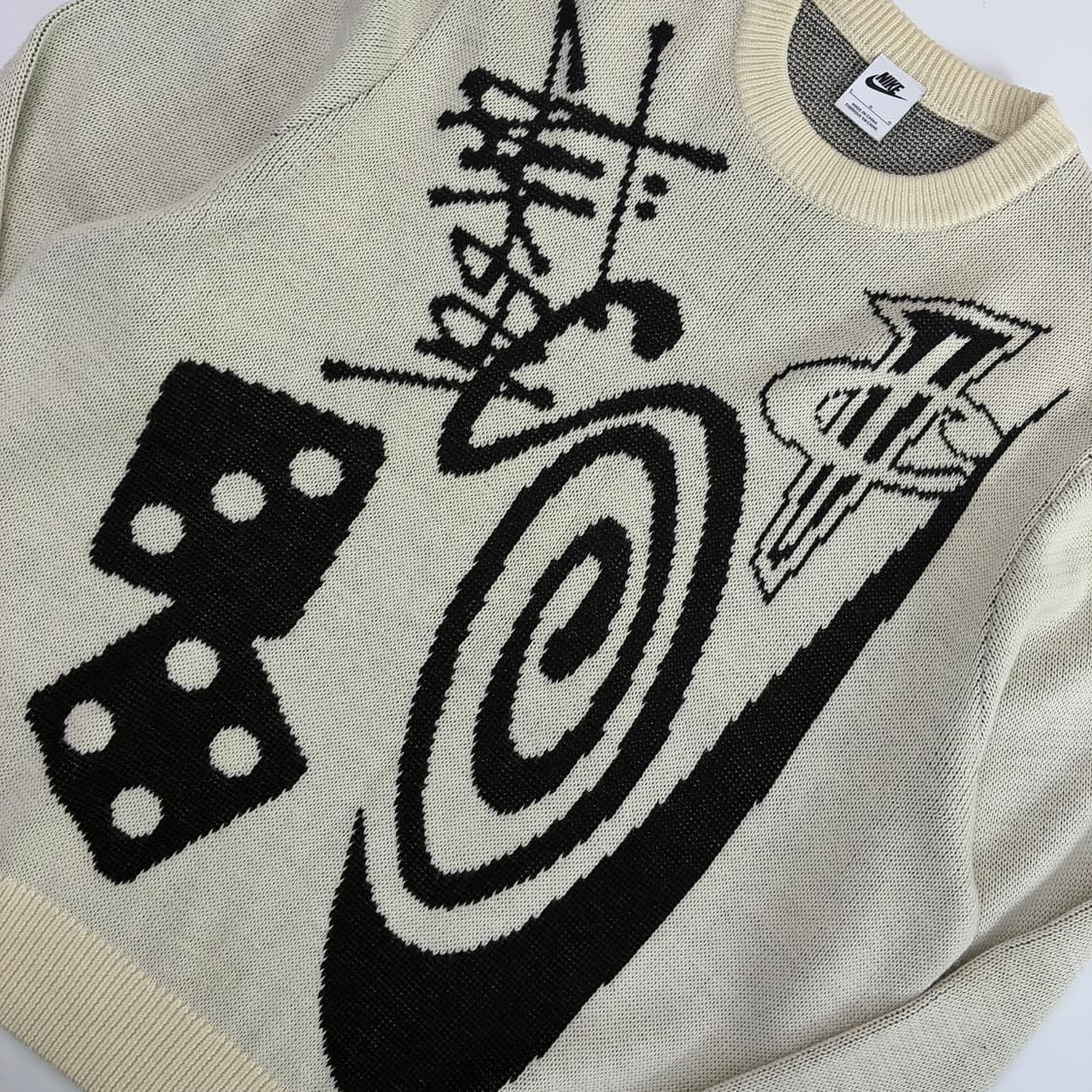 Nike X Stussy 나투시 NRG 23F/W 크림베이지 파슬 스웨터 상품이미지5
