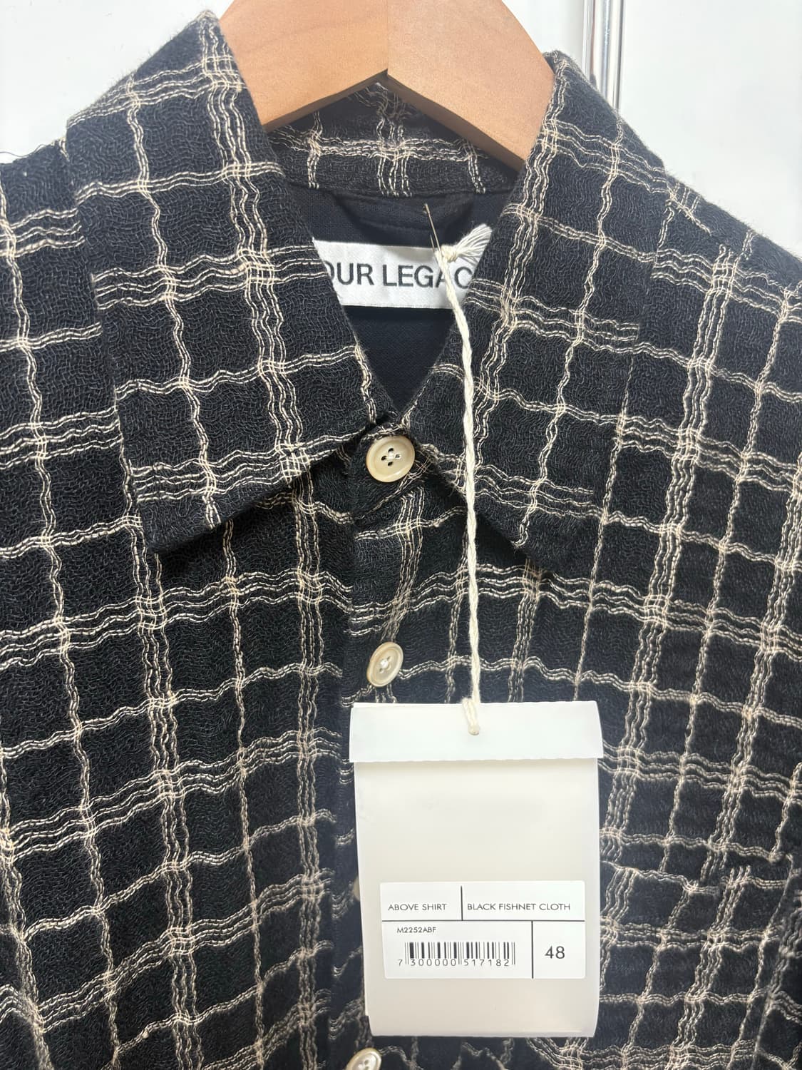 [48]아워레가시 어보브 셔츠 블랙 피쉬넷 상품이미지5