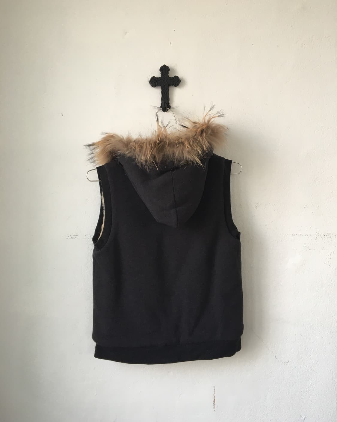 Fur hood vest 상품이미지3