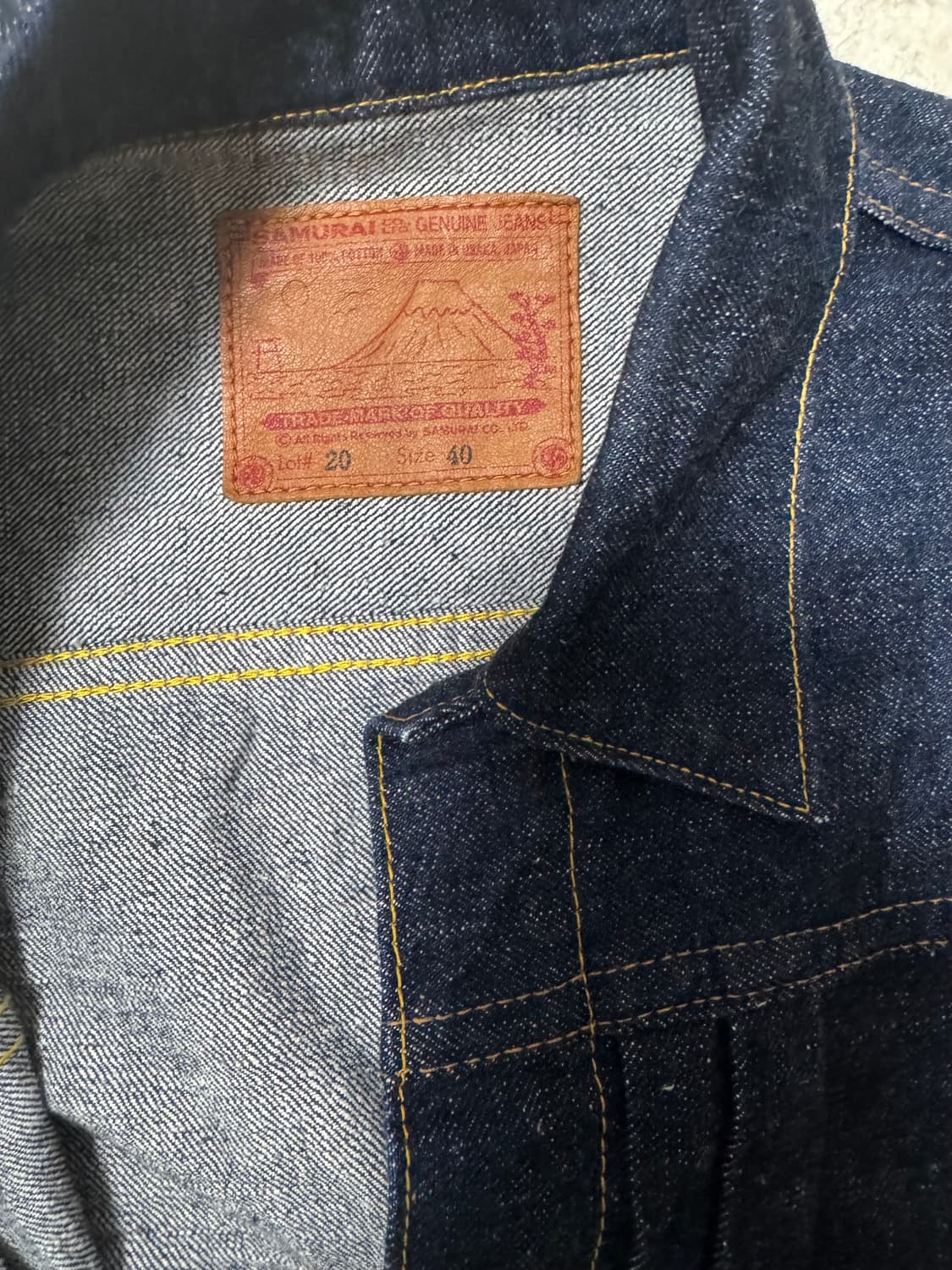 사무라이진 2세대 데님 자켓 S0552XX 40 사이즈 상품이미지2