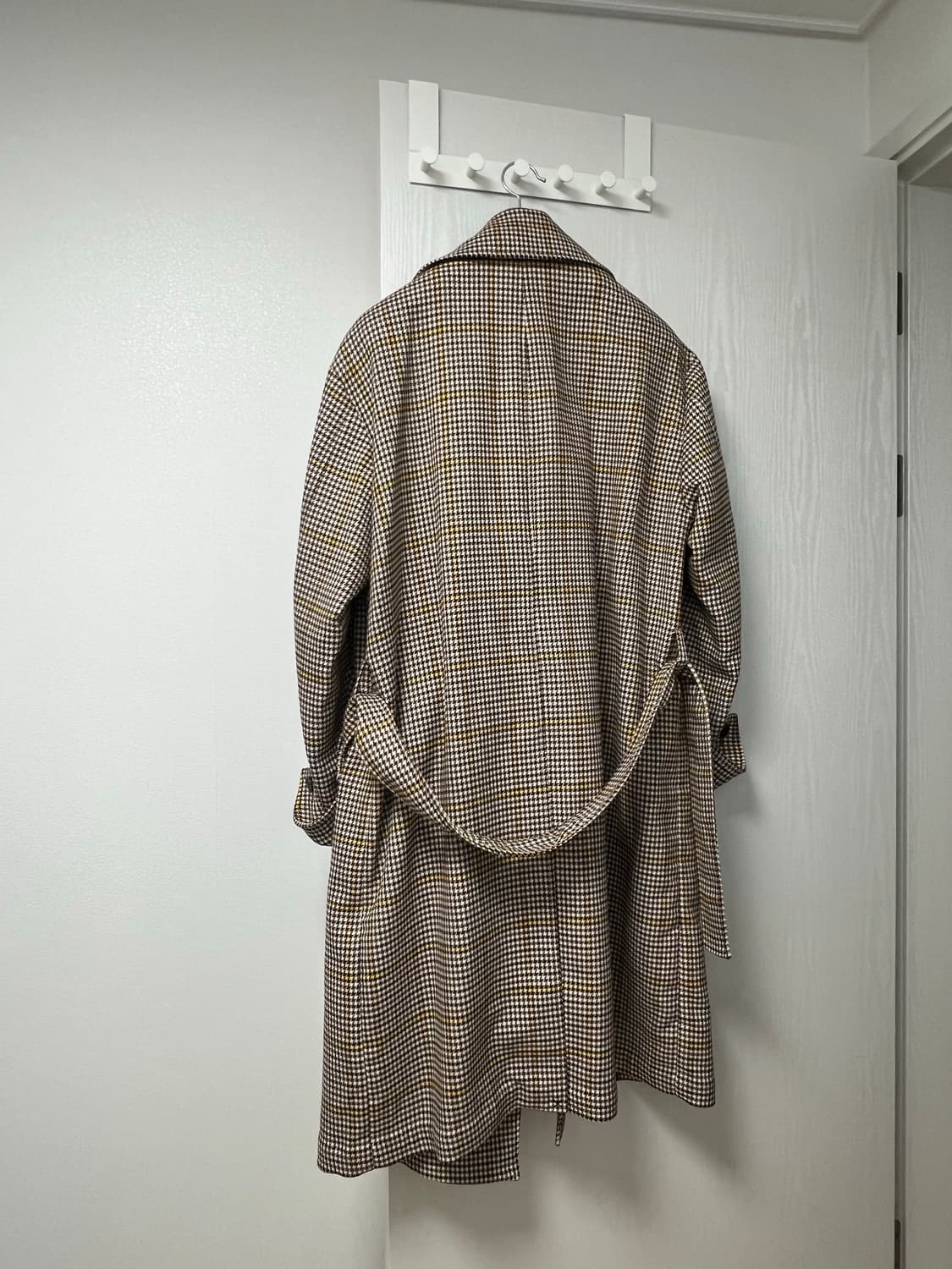 ZIO SONGZIO 체크 더블 롱 코트 새상품 105 판매합니다 상품이미지2