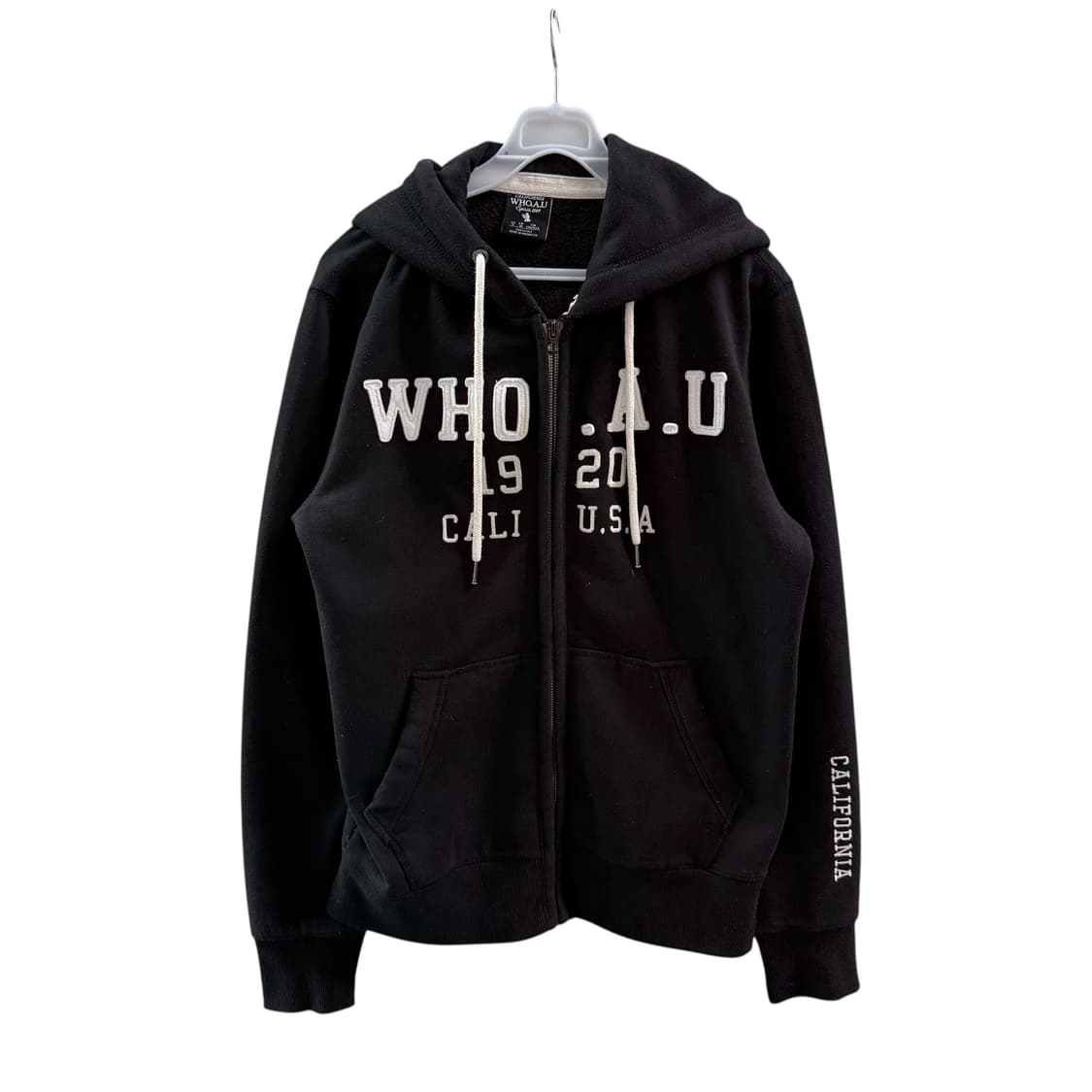 [M] 후아유 블랙 후드집업 상품이미지3