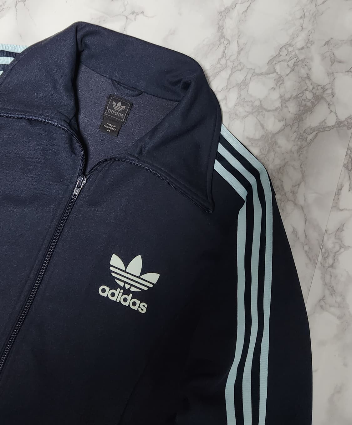 아디다스 삼선 네이비x스카이블루 트레이닝 져지 자켓 상품이미지4